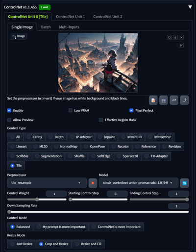 元の画像の形状や構図を維持してアップスケールする (ControlNet Tile + 生成時プロンプト、パラメーターを利用):画像7