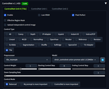 元の画像の形状や構図を維持してアップスケールする (ControlNet Tile + 生成時プロンプト、パラメーターを利用):画像21