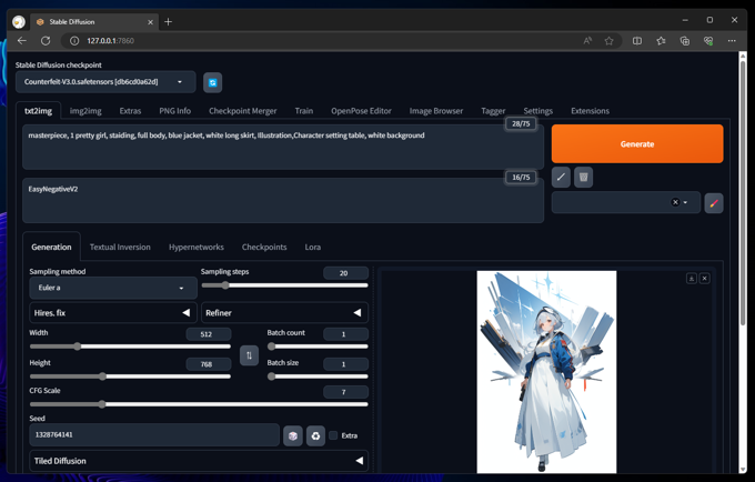 生成画像の解像度を上げて、画像の細部を描画する - Hires.fix の利用:画像29