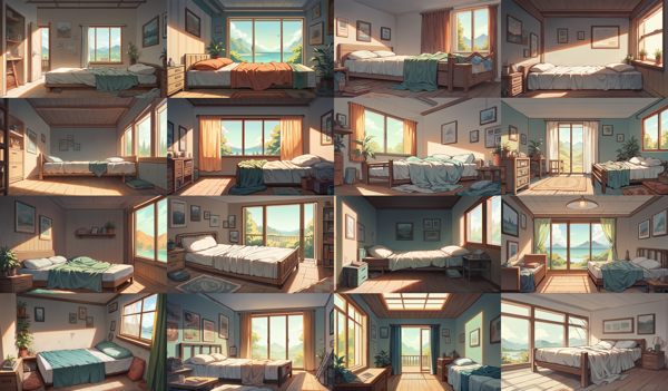 Autism Mix SDXL - 背景の画像の生成結果を比較する:画像83