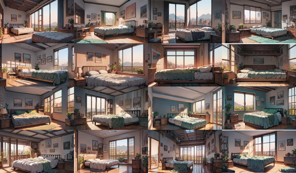 ElyPony XL - 背景の画像の生成結果を比較する:画像89