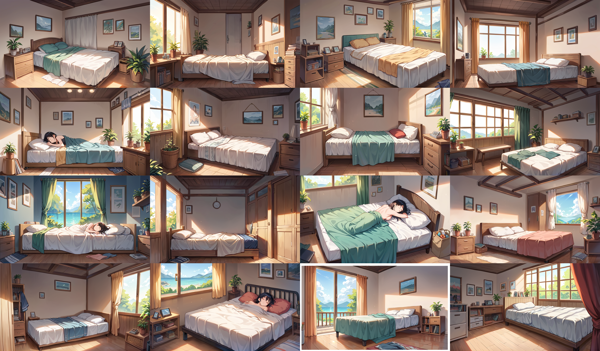 Hassaku XL - 背景の画像の生成結果を比較する:画像93