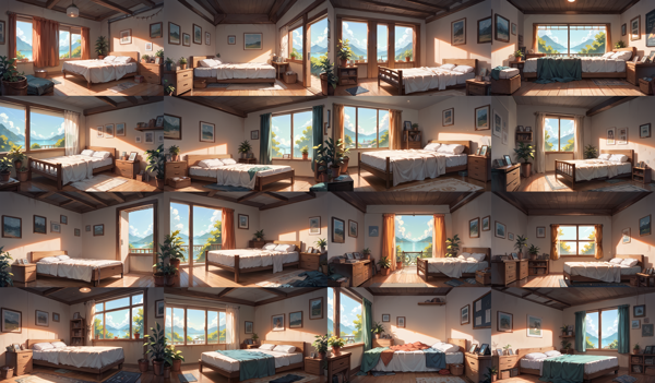 Model-EX - 背景の画像の生成結果を比較する:画像98