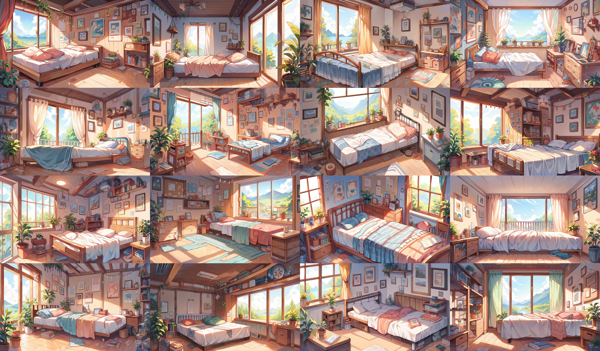 Momoiropony - 背景の画像の生成結果を比較する:画像99