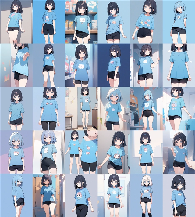 アニメ / イラスト系 モデルの違いによる出力イメージの比較 (SDXL 旧バージョンモデル):画像178