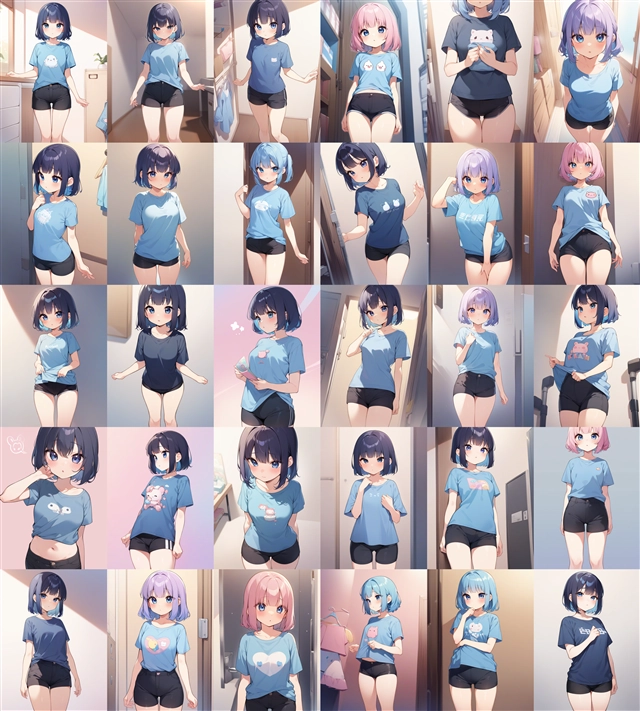 アニメ / イラスト系 モデルの違いによる出力イメージの比較 (SDXL 旧バージョンモデル):画像180