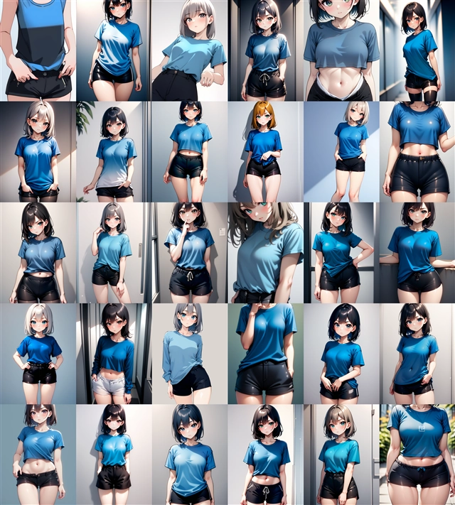 アニメ / イラスト系 モデルの違いによる出力イメージの比較 (SDXL 旧バージョンモデル):画像100