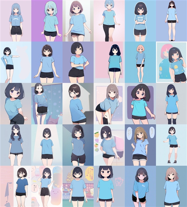 アニメ / イラスト系 モデルの違いによる出力イメージの比較 (SDXL 旧バージョンモデル):画像125
