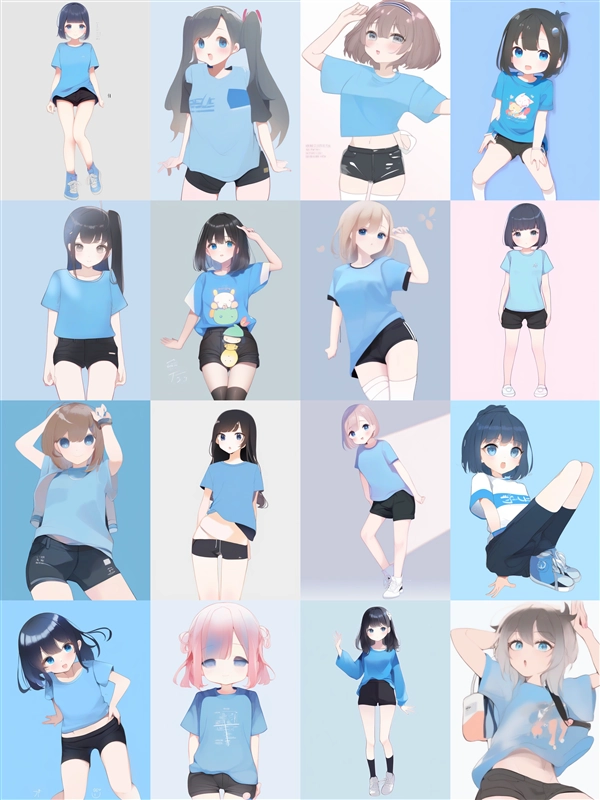 アニメ / イラスト系 モデルの違いによる出力イメージの比較 (SDXL 旧バージョンモデル):画像1