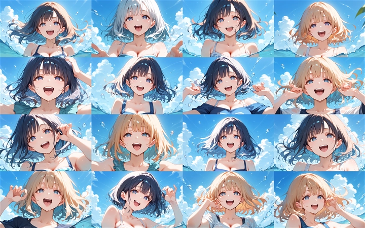 Prompt 2 - アニメ / イラスト系 モデルの違いによる出力イメージの比較 (SDXL Pony系 旧バージョン or 古いモデル):画像6