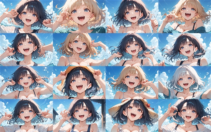 Prompt 2 - アニメ / イラスト系 モデルの違いによる出力イメージの比較 (SDXL Pony系 旧バージョン or 古いモデル):画像4