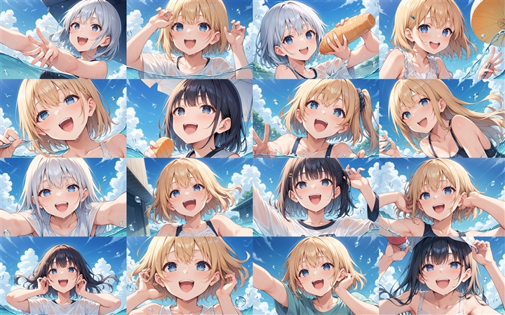 Prompt 2 - アニメ / イラスト系 モデルの違いによる出力イメージの比較 (SDXL Pony系):画像32