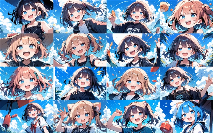 Prompt 2 - アニメ / イラスト系 モデルの違いによる出力イメージの比較 (SDXL Pony系):画像48
