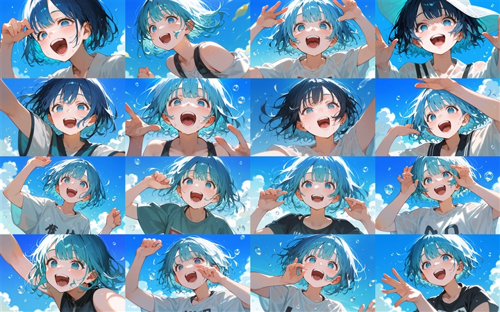 Prompt 2 - アニメ / イラスト系 モデルの違いによる出力イメージの比較 (SDXL Pony系 旧バージョン or 古いモデル):画像16