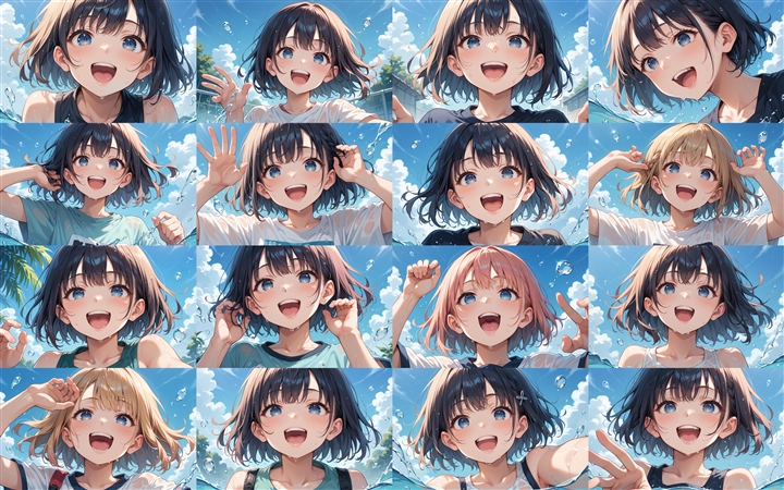Prompt 2 - アニメ / イラスト系 モデルの違いによる出力イメージの比較 (SDXL Pony系 旧バージョン or 古いモデル):画像36