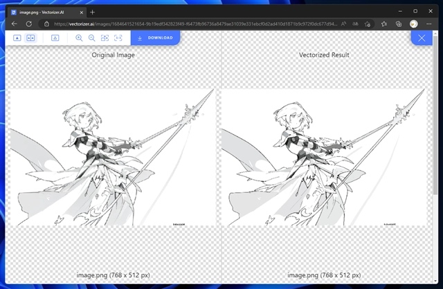 vectorizer.ai を利用してラスタ画像をベクタ化する:画像16