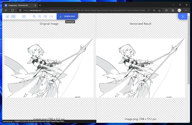 vectorizer.ai を利用してラスタ画像をベクタ化する:画像17