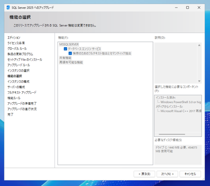 SQL Server をインストールする (SQL Server 2025 2022 2017 2016 2014 2008 のインストール、アップグレードインストール):画像12