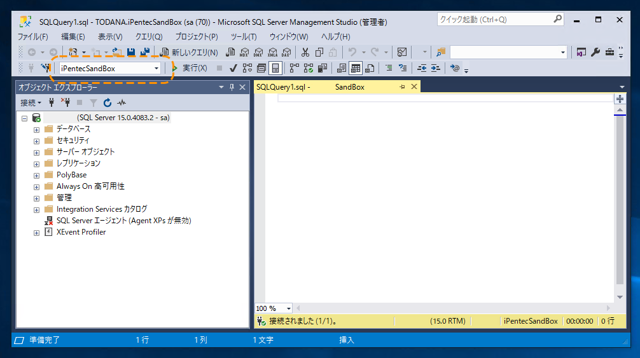 SQL Server で SQLを実行する:画像6