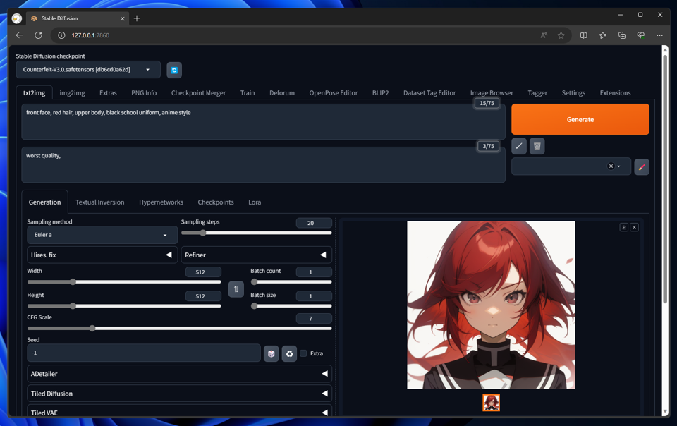 AnimateDiff でimg2imgを利用してアニメーションを作成する:画像1