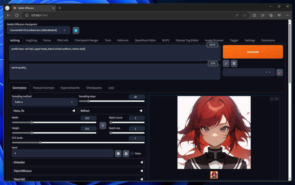 AnimateDiff でimg2imgを利用してアニメーションを作成する:画像3