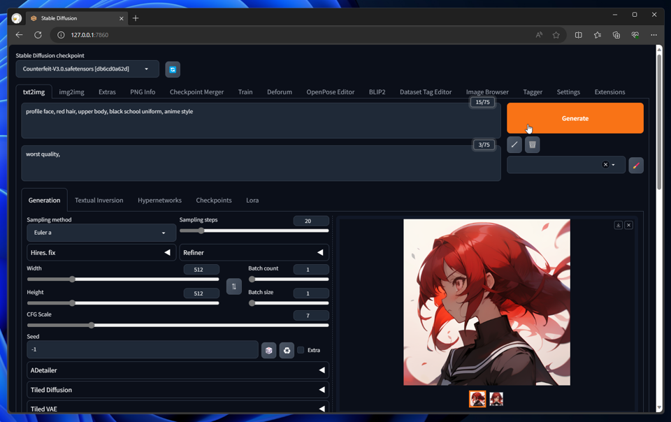 AnimateDiff でimg2imgを利用してアニメーションを作成する:画像5