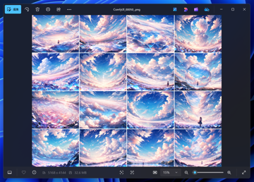 ComfyUI で複数枚生成した画像のグリッド画像(grid img)を作成する:画像10