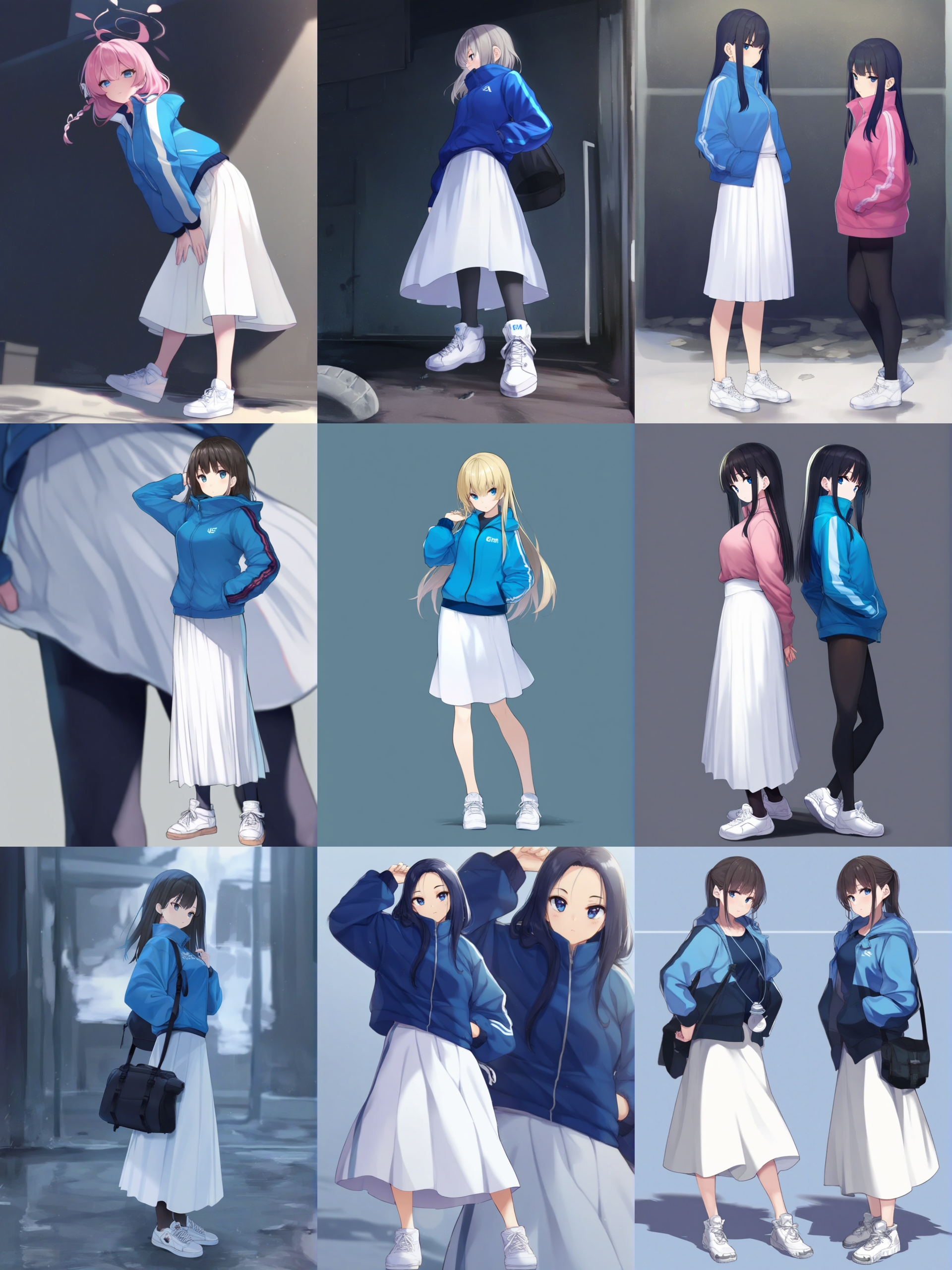 Illustrious XL v2.0 の画像サイズの違いによる生成画像の比較 
