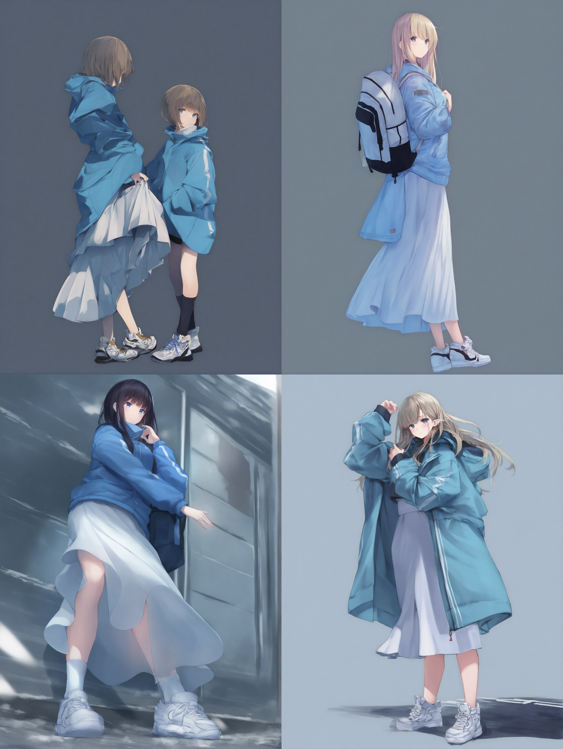 Illustrious XL v2.0 の画像サイズの違いによる生成画像の比較 
