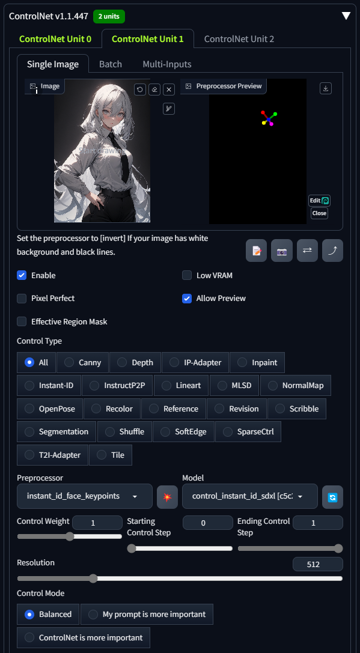 Instant-ID, IP-Adapter Face-ID の入力画像にアニメ、漫画画像を設定すると 