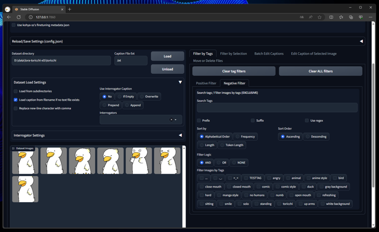 Dataset Tag Editor を利用してタグを編集する:画像19