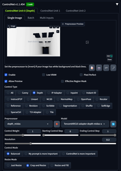 ControlNet Union を利用して画像を生成すると、