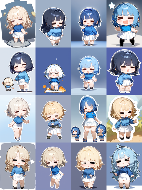 model:kivotos XL - 表情を強くデフォルメしたキャラクター画像を生成するプロンプト:画像2
