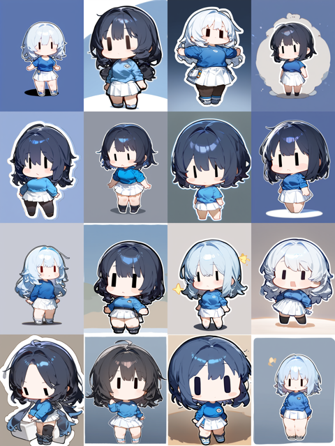 model:kivotos XL - 表情を強くデフォルメしたキャラクター画像を生成するプロンプト:画像4
