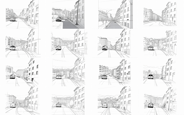 Weight:0.75 - ラフ画像をクリンナップ / ペン入れする (背景・風景シーン):画像16