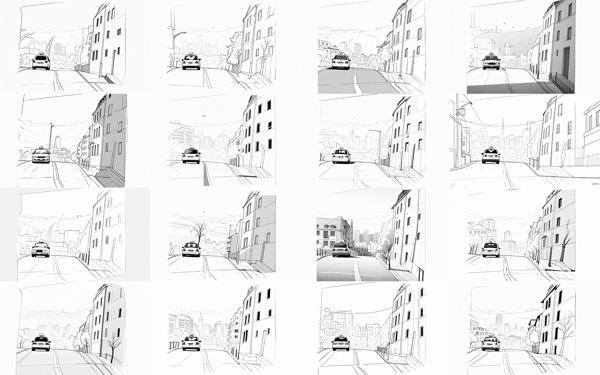 Weight:1.0 - ラフ画像をクリンナップ / ペン入れする (背景・風景シーン):画像13