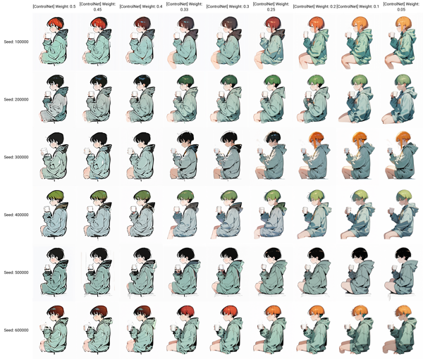 カラーラフからクリンナップされたイラストを生成する:画像28