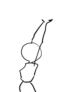 No1 - ドラフト画像、シルエット画像からキャラクターポーズ画像を生成する - ControlNet posetest を利用:画像1