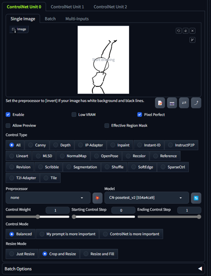 ドラフト画像、シルエット画像からキャラクターポーズ画像を生成する - ControlNet posetest を利用:画像7