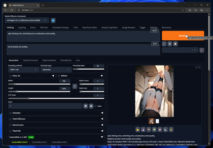 ドラフト画像、シルエット画像からキャラクターポーズ画像を生成する - ControlNet posetest を利用:画像9