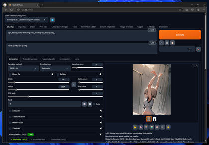 ドラフト画像、シルエット画像からキャラクターポーズ画像を生成する - ControlNet posetest を利用:画像13