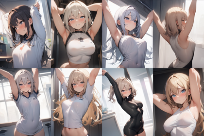 ドラフト画像、シルエット画像からキャラクターポーズ画像を生成する - ControlNet posetest を利用:画像15