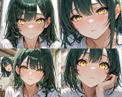 特定のモデルで DPM 系のサンプリングメソッドを使用して画像生成すると にじみ模様のノイズがある画像が生成される:画像2