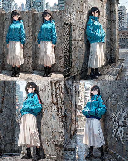 特定のモデルで DPM 系のサンプリングメソッドを使用して画像生成すると にじみ模様のノイズがある画像が生成される:画像1