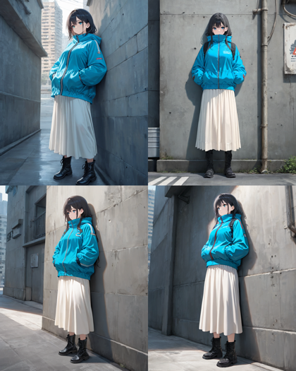 特定のモデルで DPM 系のサンプリングメソッドを使用して画像生成すると にじみ模様のノイズがある画像が生成される:画像4
