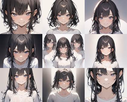 Animagine XL 3.0 - 典型的なAI画像生成の絵柄の顔(マスピ顔)を生成したい:画像2