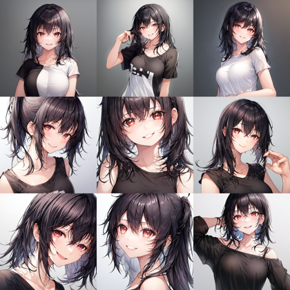 Anything 3.2 - 典型的なAI画像生成の絵柄の顔(マスピ顔)を生成したい:画像4