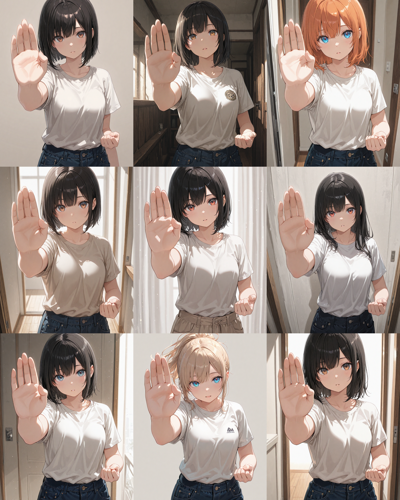 AlcAI - AnimeHaven Awakening - v30 - 指をそろえて手のひらを開くプロンプト、画像生成結果:画像11