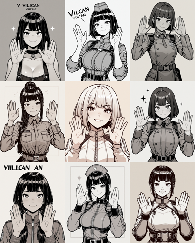 Obsidian Anise v1.0 - 指をそろえて手のひらを開くプロンプト、画像生成結果:画像5