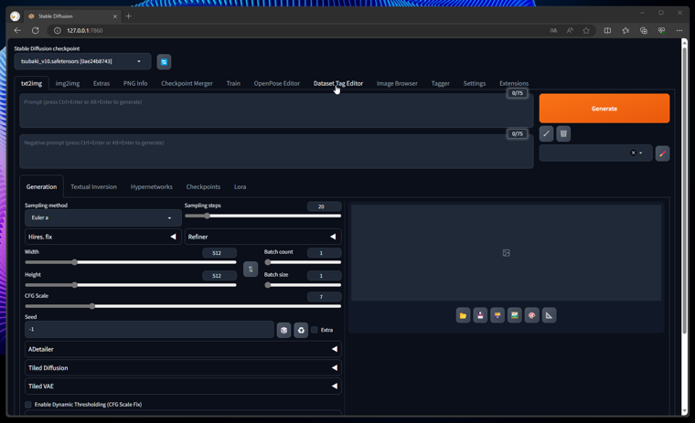 Dataset Tag Editor のインストール:画像8